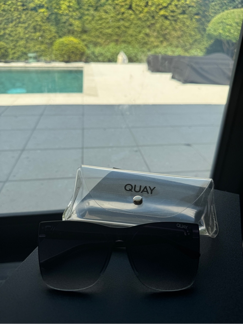 Quay Australia Black Gradient Shield Sunglasses